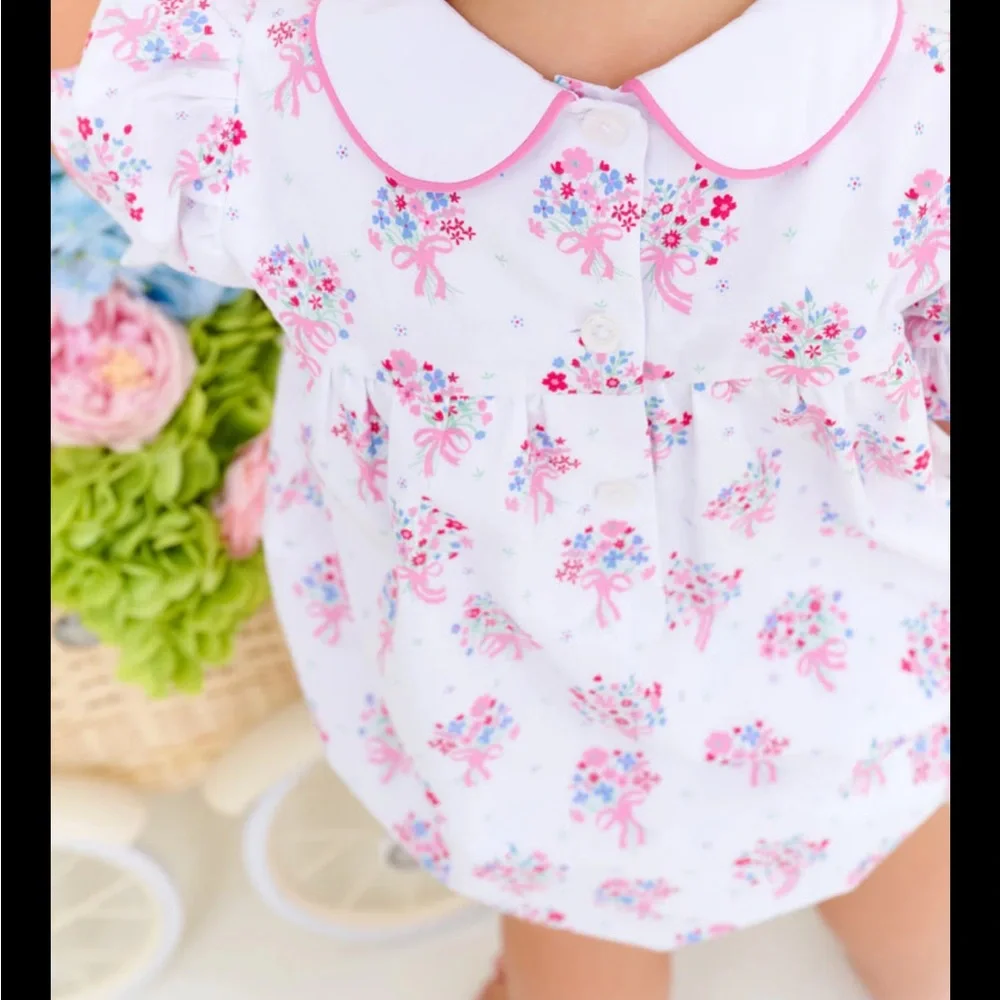 Beaufort Bonnet Holly Day Bubble East Bay Bouquet Hamptons Hot Pink TBBC 18-24 M